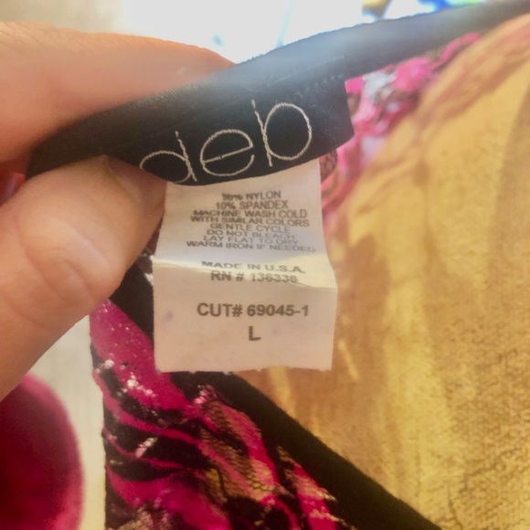 Pink Black Tiger stripe sheer layering T-shirt by deb size large side tie - Picture 5 of 5